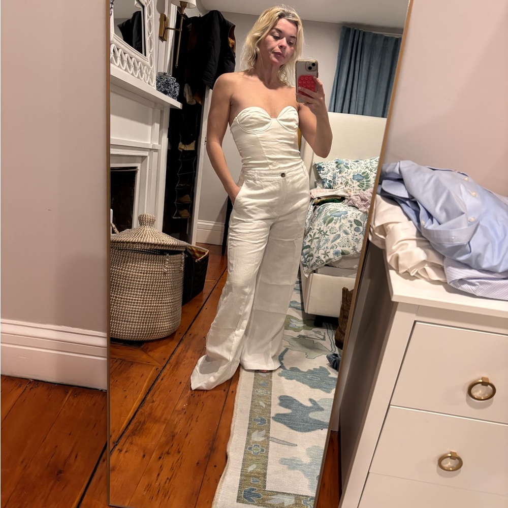 Zara Off-White Strapless Corset - Picture 4 of 7